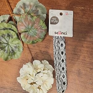 Scünci Black and White Headband